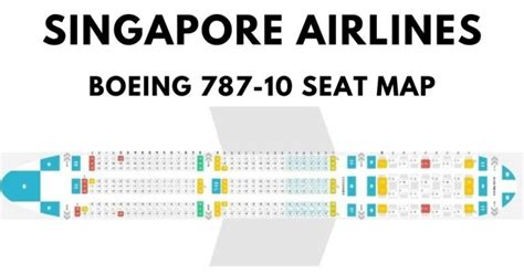 Seat map of Singapore Airlines Boeing 787.